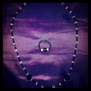 Necklace and ring set.